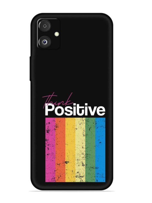 Think Positive Typography Embossed Soft Silicone Case for Samsung Galaxy F14 (5G) Zapvi