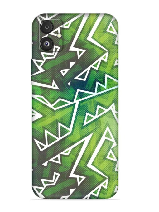 Green Graffiti Seamless Embossed Soft Silicone Case for Samsung Galaxy F14 (5G) Zapvi