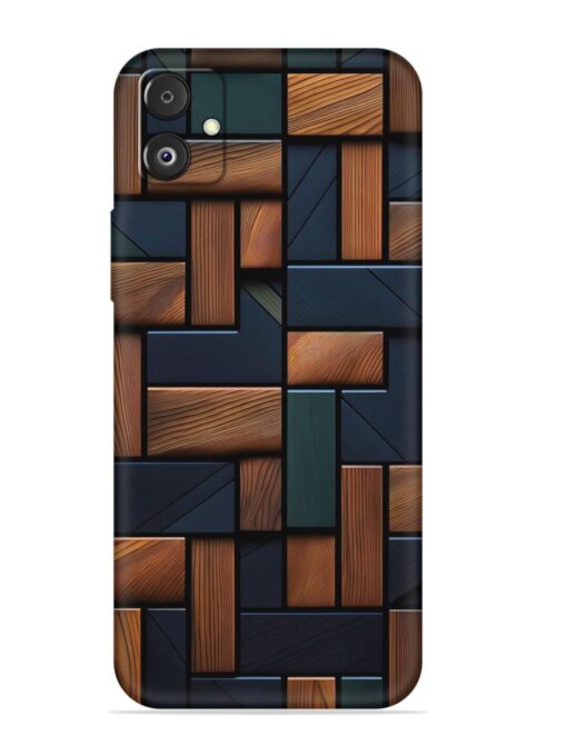 Wooden Background Cubes Embossed Soft Silicone Case for Samsung Galaxy F14 (5G) Zapvi