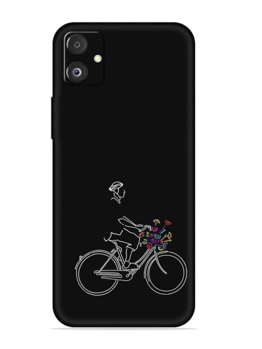 Minimalist Cycle Art Embossed Soft Silicone Case for Samsung Galaxy F14 (5G) Zapvi