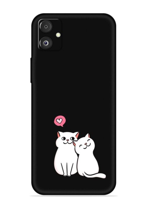 Cute Loving Cats Embossed Soft Silicone Case for Samsung Galaxy F14 (5G) Zapvi