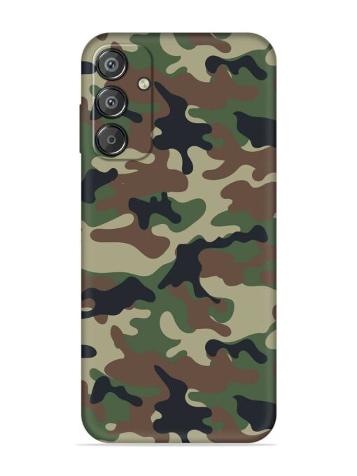 Army Military Camouflage Dark Green Embossed Soft Silicone Case for Samsung Galaxy F15 (5G) Zapvi