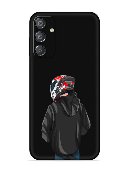 Motorcycle Rider Embossed Soft Silicone Case for Samsung Galaxy F15 (5G) Zapvi