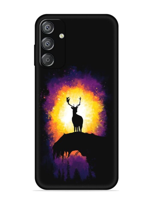 Elk Animal Art Embossed Soft Silicone Case for Samsung Galaxy F15 (5G) Zapvi