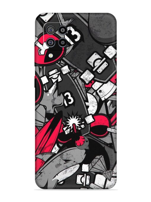 Fictional Doodle Embossed Soft Silicone Case for Samsung Galaxy F22