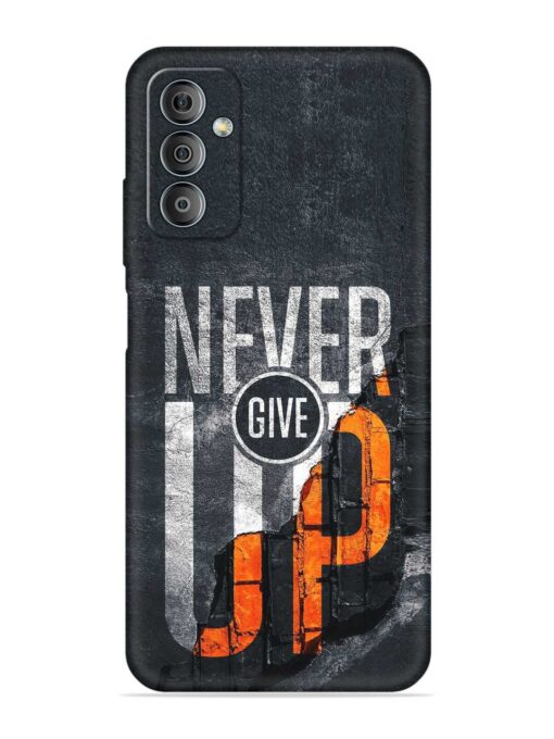 Never Give Up Embossed Soft Silicone Case for Samsung Galaxy F23 (5G)