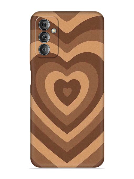 Brown Heart Embossed Soft Silicone Case for Samsung Galaxy F23 (5G)