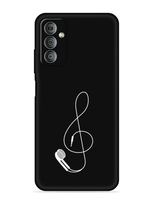 Music Earphone Vector Embossed Soft Silicone Case for Samsung Galaxy F23 (5G)