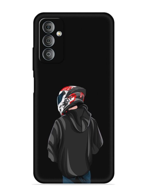 Motorcycle Rider Embossed Soft Silicone Case for Samsung Galaxy F23 (5G)