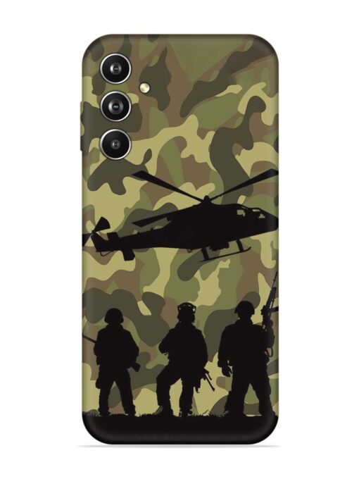 Army Heros Embossed Soft Silicone Case for Samsung Galaxy F34 (5G)