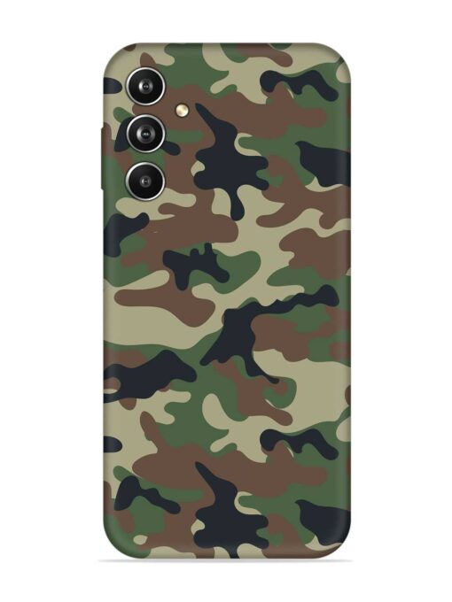 Army Military Camouflage Dark Green Embossed Soft Silicone Case for Samsung Galaxy F34 (5G) Zapvi