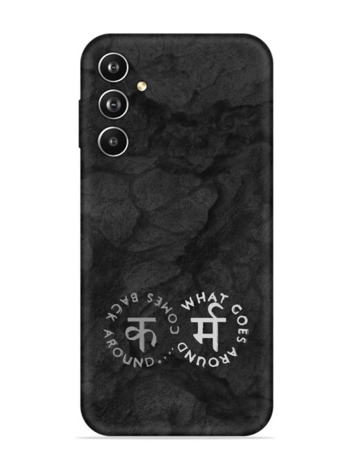 Karma Hindi Word Embossed Soft Silicone Case for Samsung Galaxy F34 (5G) Zapvi