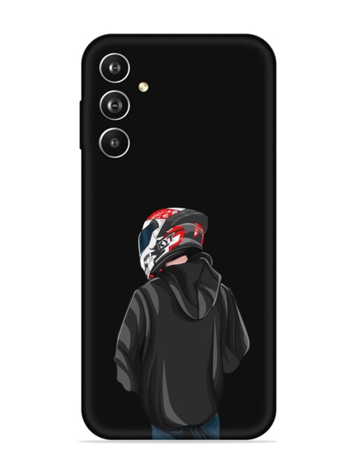 Motorcycle Rider Embossed Soft Silicone Case for Samsung Galaxy F34 (5G)