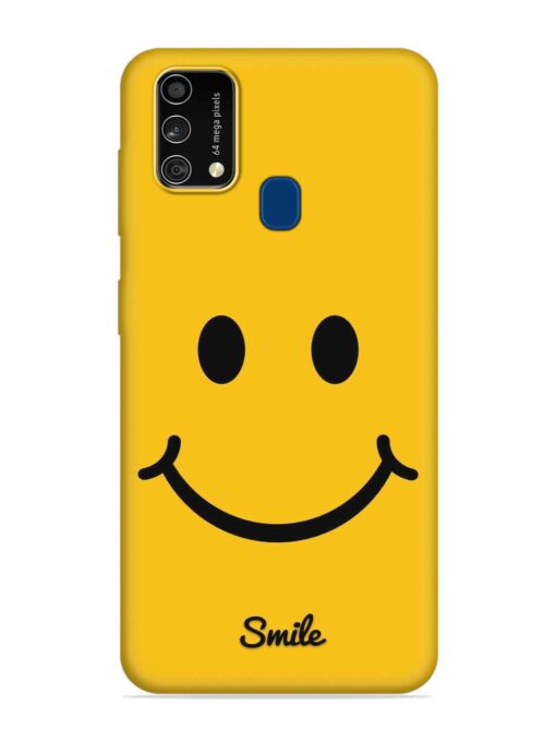 Yellow Smiley Embossed Soft Silicone Case for Samsung Galaxy F41