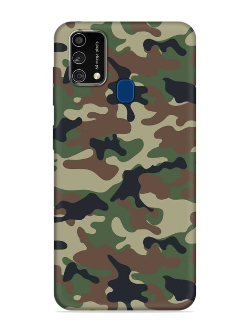 Army Military Camouflage Dark Green Embossed Soft Silicone Case for Samsung Galaxy F41 Zapvi