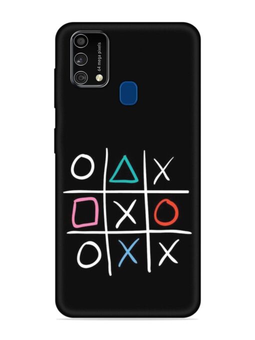 Super Neon Tic-Tac-Toe Embossed Soft Silicone Case for Samsung Galaxy F41 Zapvi