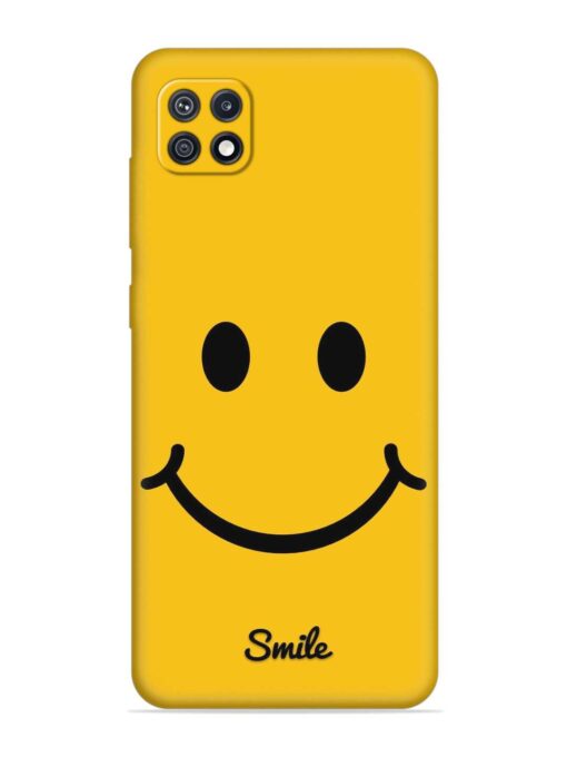 Yellow Smiley Embossed Soft Silicone Case for Samsung Galaxy F42 (5G) Zapvi