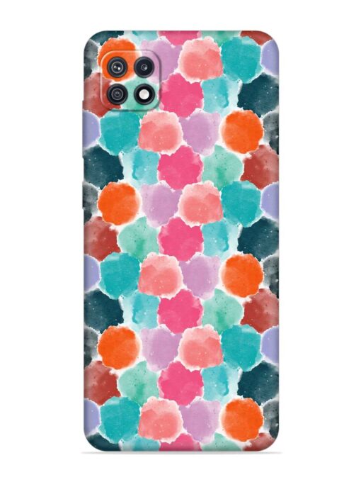 Colorful Seamless Pattern Embossed Soft Silicone Case for Samsung Galaxy F42 (5G)