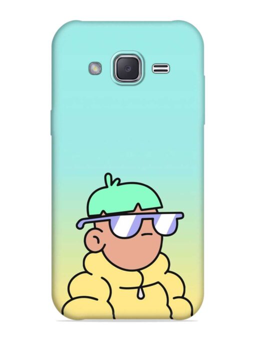 Doodles Cool Character Embossed Soft Silicone Case for Samsung Galaxy J2 (2016) Zapvi