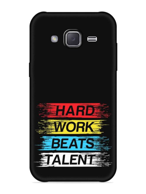 Hard Work Beats Embossed Soft Silicone Case for Samsung Galaxy J2 (2016) Zapvi