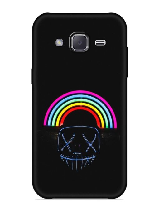 Mask Rainbow Embossed Soft Silicone Case for Samsung Galaxy J2 (2016) Zapvi