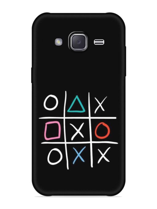 Super Neon Tic-Tac-Toe Embossed Soft Silicone Case for Samsung Galaxy J2 (2016) Zapvi