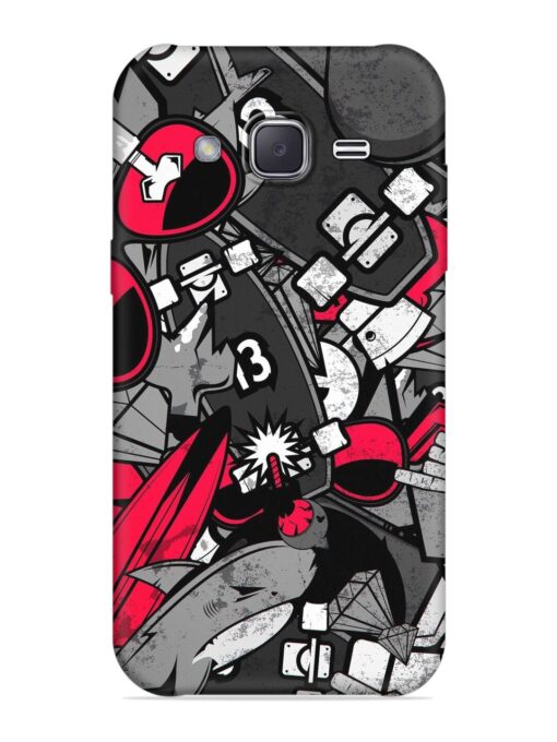 Fictional Doodle Embossed Soft Silicone Case for Samsung Galaxy J2 (2016) Zapvi