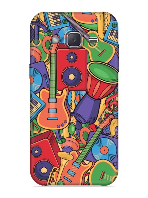 Colorful Music Art Embossed Soft Silicone Case for Samsung Galaxy J2 (2016)