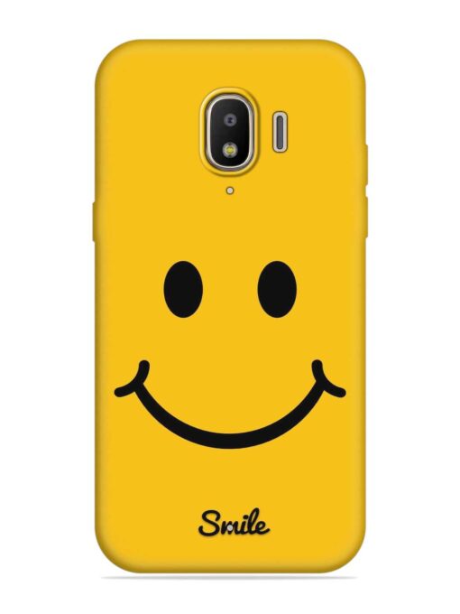 Yellow Smiley Embossed Soft Silicone Case for Samsung Galaxy J2 (2018)