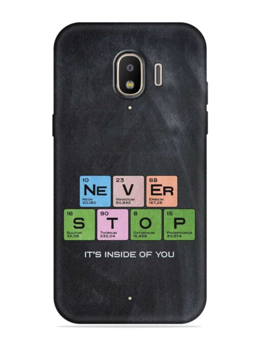 Never Stop It'S Inside Of You Embossed Soft Silicone Case for Samsung Galaxy J2 (2018)