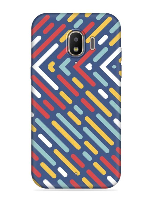 Colored Lines Embossed Soft Silicone Case for Samsung Galaxy J2 (2018)