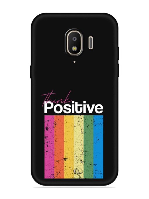 Think Positive Typography Embossed Soft Silicone Case for Samsung Galaxy J2 (2018)