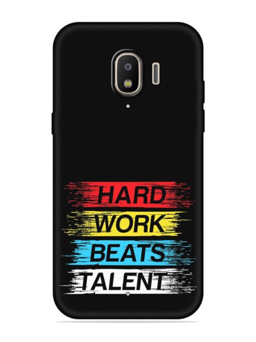 Hard Work Beats Embossed Soft Silicone Case for Samsung Galaxy J2 (2018) Zapvi