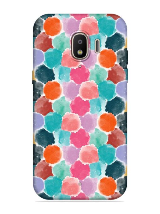 Colorful Seamless Pattern Embossed Soft Silicone Case for Samsung Galaxy J2 (2018)