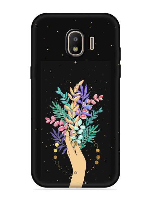 Flower On Hand Embossed Soft Silicone Case for Samsung Galaxy J2 (2018)