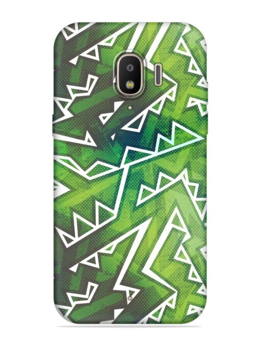 Green Graffiti Seamless Embossed Soft Silicone Case for Samsung Galaxy J2 (2018) Zapvi