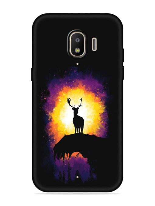 Elk Animal Art Embossed Soft Silicone Case for Samsung Galaxy J2 (2018) Zapvi