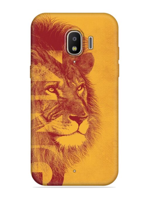 Gold Lion Crown Art Embossed Soft Silicone Case for Samsung Galaxy J2 (2018)