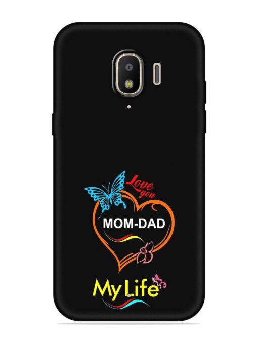 Love You Mom Dad Embossed Soft Silicone Case for Samsung Galaxy J2 (2018) Zapvi