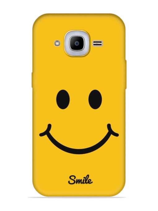 Yellow Smiley Embossed Soft Silicone Case for Samsung Galaxy J2 Pro (2016) Zapvi