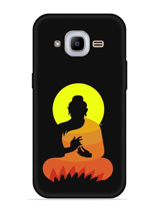 Buddha Art Black Embossed Soft Silicone Case for Samsung Galaxy J2 Pro (2016)