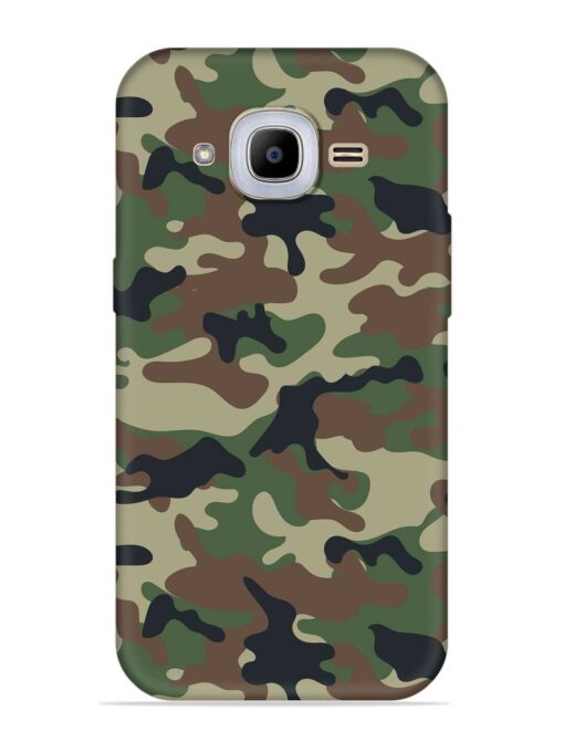 Army Military Camouflage Dark Green Embossed Soft Silicone Case for Samsung Galaxy J2 Pro (2016)