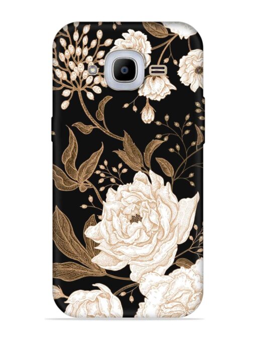 Peonies Roses Floral Embossed Soft Silicone Case for Samsung Galaxy J2 Pro (2016) Zapvi