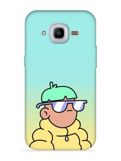 Doodles Cool Character Embossed Soft Silicone Case for Samsung Galaxy J2 Pro (2016)