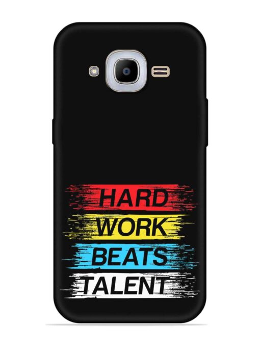 Hard Work Beats Embossed Soft Silicone Case for Samsung Galaxy J2 Pro (2016) Zapvi