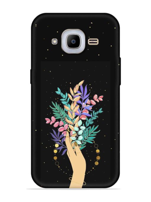 Flower On Hand Embossed Soft Silicone Case for Samsung Galaxy J2 Pro (2016) Zapvi