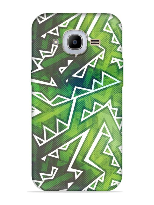 Green Graffiti Seamless Embossed Soft Silicone Case for Samsung Galaxy J2 Pro (2016) Zapvi