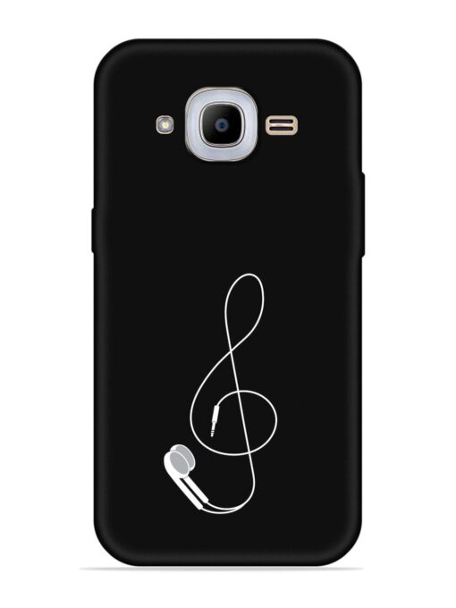 Music Earphone Vector Embossed Soft Silicone Case for Samsung Galaxy J2 Pro (2016)