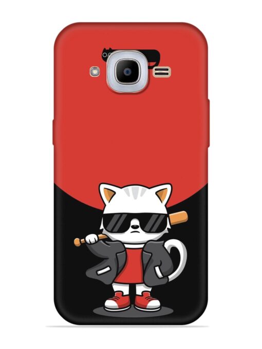 Cool Little Bear Cartoon Embossed Soft Silicone Case for Samsung Galaxy J2 Pro (2016)