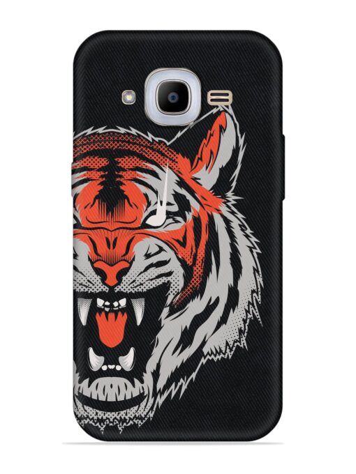 Tiger Aggression Embossed Soft Silicone Case for Samsung Galaxy J2 Pro (2016)